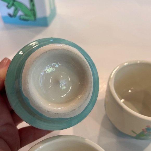 Handmade Pottery - “Time” For Tea. Clock, Teapot and 4 Cups - Picture 14 of 16